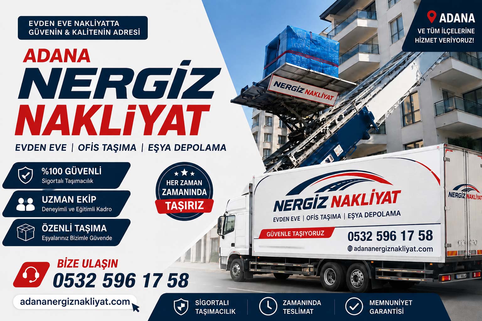 Adana Evden Eve Nakliyat ve Taşımacılık - Adana Nergiz Nakliyat